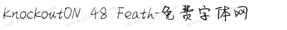 KnockoutON 48 Feath字体转换
